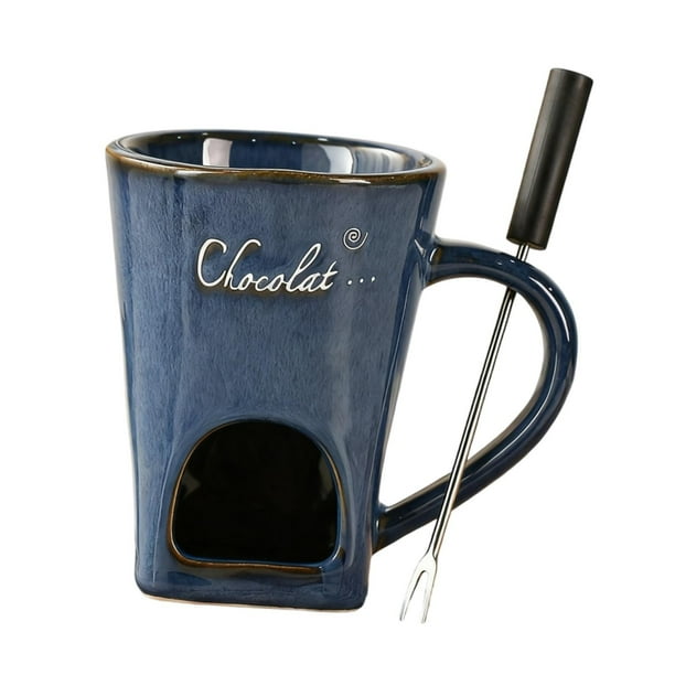 Taza de fondue, taza para fundir, tapas, cumpleaños, fiesta de compromiso, queso fundido, cena, aperitivo, postre, cerámica, , olla