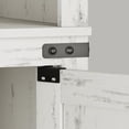 thumbnail image 7 of AOILE Farmhouse Bookcases with Doors, 5 Tier Wooden Bookshelf with Storage, 70 Inch Tall Bookshelf, Grey/Antique White/Black, 7 of 7