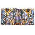 thumbnail image 7 of Yayeee Kitchen Curtains Tier Set of 2 Light Filtering 57"x36" Over Sink Window Panels, Purple Flowers, 7 of 7