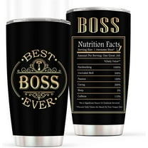 Boss Day Gifts, Best Boss Ever Tumbler, Boss Nutrition Facts 20oz Tumbler, Farewell Moving Appreciation Retirement Birthday Gifts for Boss, Leader, Boss Lady