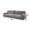 thumbnail image 2 of Compact Gray Corduroy Loveseat | Cozy Family Gathering Space | Soft Textured Upholstery, High - Density Foam | Alleviates Uncomfortable Seating, 2 of 6