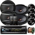 thumbnail image 1 of Pioneer DEH-S5100BT In-Dash Single-DIN Built-In Bluetooth CD Receiver, 2 x Pioneer TS-A1606C 6.5" 350W Max Component Speaker System, Enrock Audio 16-Gauge 50Ft. CCA Speaker Wire, 1 of 4