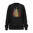 thumbnail image 6 of QAFOPEH Women Christmas Tree Printed Crew Neck Long Sleeve Solid Color Sweatshirt, 6 of 7