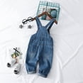 thumbnail image 2 of KIDSCOOL SPACE Baby Boy Girl Jean Overalls,Toddler Ripped Denim Cute Workwear, 18-24 Months, 2 of 8
