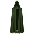 thumbnail image 2 of Capa con capucha de terciopelo rojo: capa de disfraz renacentista medieval para Halloween, cosplay y eventos, 2 of 4