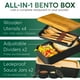 thumbnail image 3 of Umami Bento Box para adultos todo en 1 con 4 utensilios, 2 frascos de salsa y 2 divisores, tapa de bambú real, 100% a prueba de fugas, apto para microondas y lavavajillas, 3 of 5