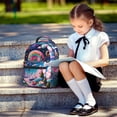 thumbnail image 5 of Yiaed Colorful Donut Print School Backpack College Backpack Daypacks for Students High School Spacious and Durable Daypack for Work and Travel-One Size, 5 of 6