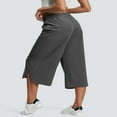 thumbnail image 6 of LYMAYTER Cotton Linen Culottes Pants for Women Loose Wide Leg Casual Cropped Pants for S-3XL, 6 of 10