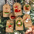 thumbnail image 3 of Christmas Gift Tags 50pcs Xmas Paper Labels Christmas Elements Hanging Tags Card Gift Ornament with String, 3 of 7
