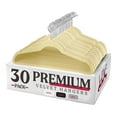thumbnail image 5 of Lux Decor Collection Velvet Clothing Hangers 30 Pack, Non-Slip Space Saving, Ivory, 5 of 10
