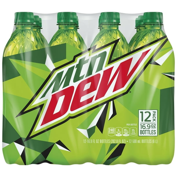 Mountain Dew Original, 16.9 oz Bottles, 12 Count - Walmart.com ...