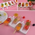 thumbnail image 3 of ACDANC 2026 New 3 Pack Large Popsicle Molds 4 Cavities Cake Pop Silicone Molds Oval Ice Cream Cakesicle Molds for Chocolate Baking for Kitchen,Party,Dessert Making with 100 Wooden Sticks, 3 of 4
