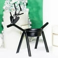 thumbnail image 4 of Reindeer Tea Light Candle Holders Black Metal Tea Light Stands for Christmas Home Kitchen Table Decorations, 4 of 6