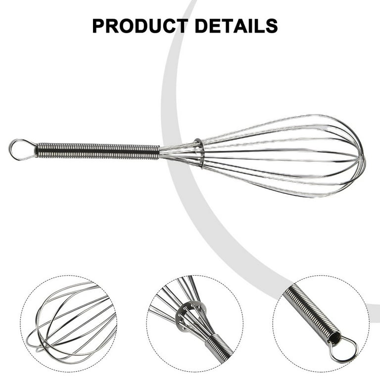 MINI Stainless steel Whisk Egg Beater Wisk Manual Balloon Wire