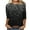 Black, variant on Plus Size Sale Clothes Under $5.00 Fayshow0 Solid Color Pullover Round Neck Women'S Loose Casual Printed Round Neck 3/4 Sleeves T-Shirt Top