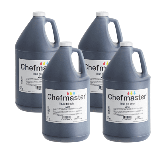 Chefmaster Violet Liqua-Gel Food Color Bulk Food Service - 3.78L/1 Gallon