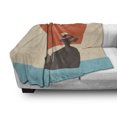 thumbnail image 3 of Odyssey Soft Flannel Fleece Throw Blanket, Greek Antique Sailboat Illustration and Woman, Cozy Plush for Indoor and Outdoor Use, 60" x 80", Multicolor, by Ambesonne, 3 of 6