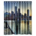 thumbnail image 1 of Cortina de ducha Impermeable ABPHQTO Boston al anochecer 150x180 cm, 1 of 2