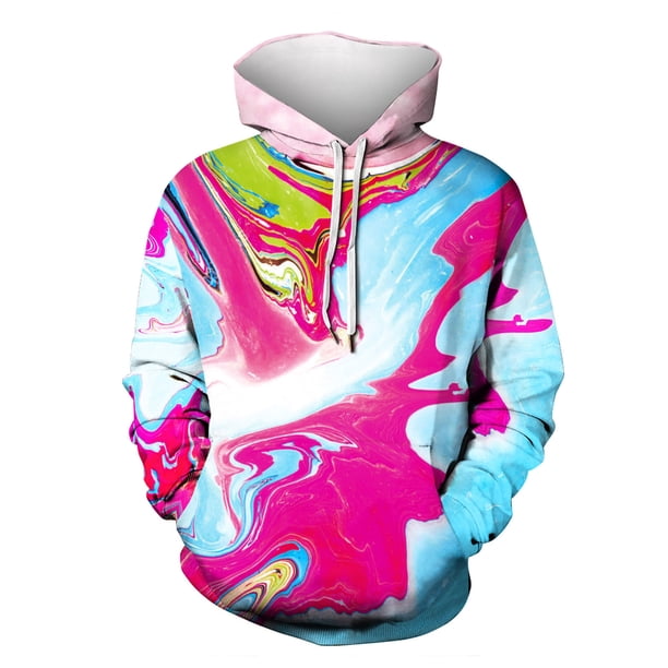 Sudadera holgada con capucha y estampado digital en color 3D de otoño e invierno para hombre Fridja FKASFK5898