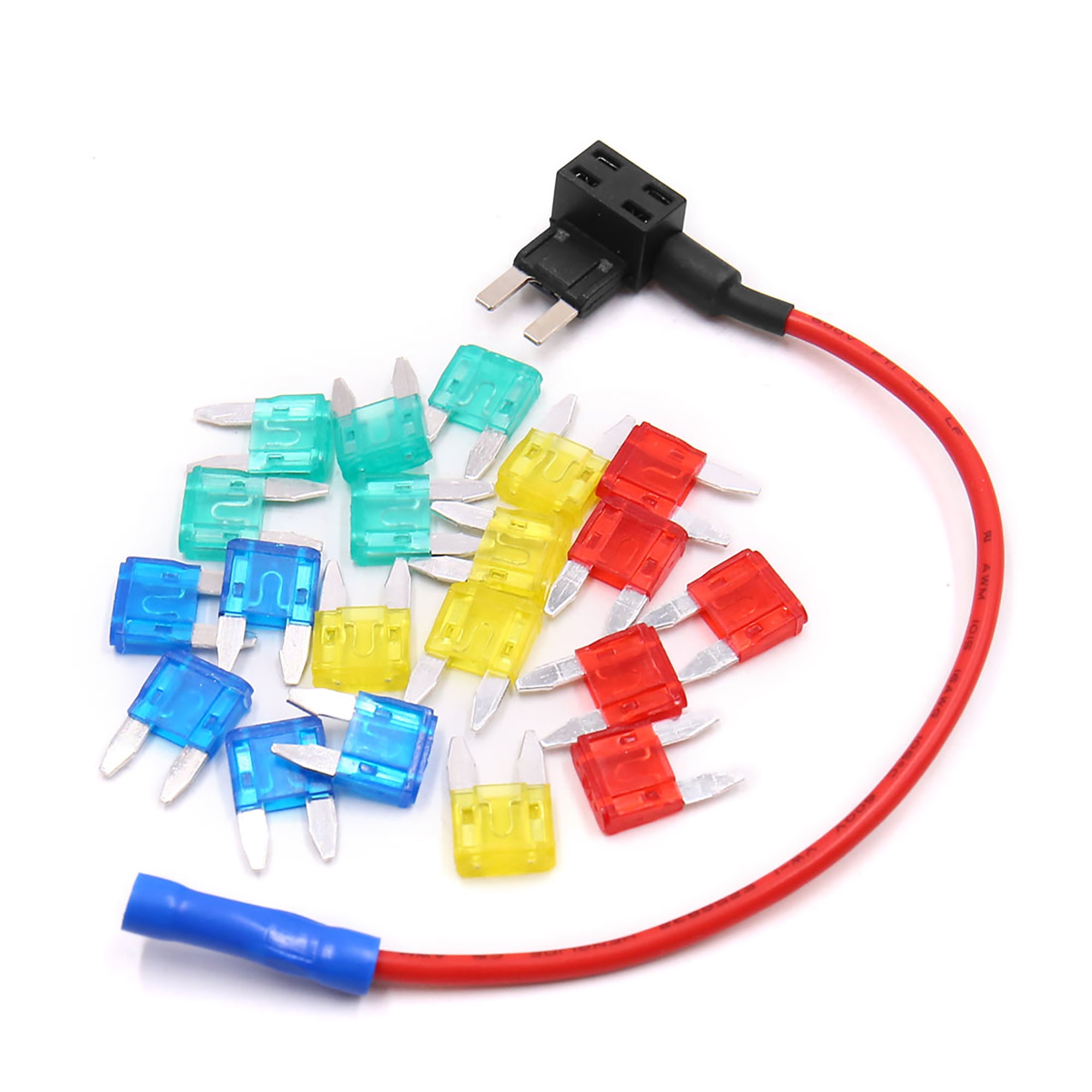 Car Auto ATM Circuit Blade Style Fuse Adapter Cable Add-A-Circuit ATO ATC Holder 