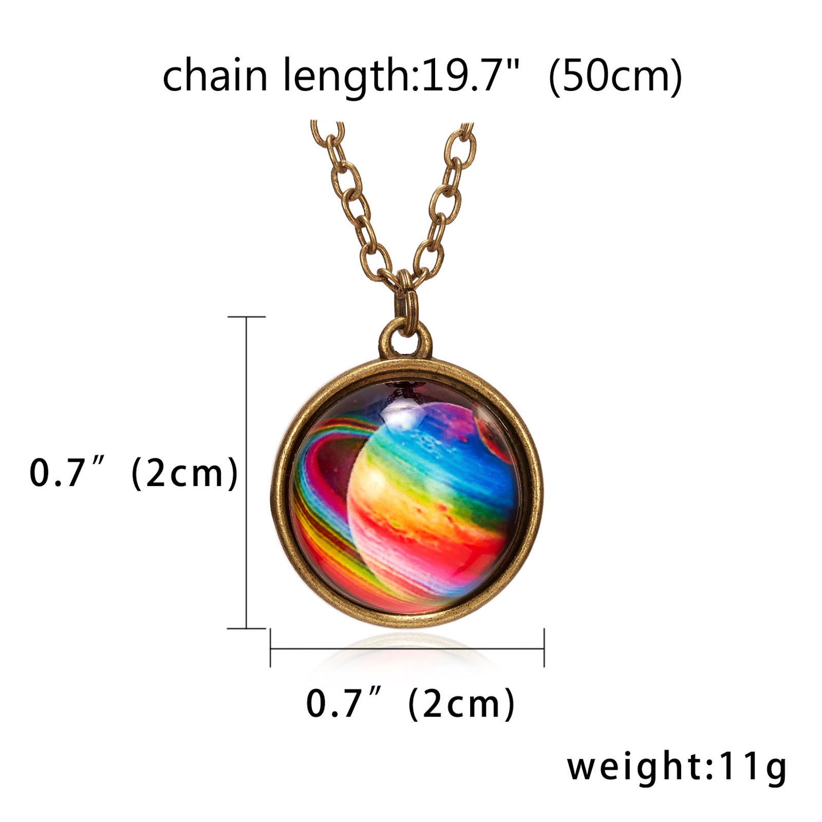 dreamlascar Galaxy Pendant Necklace Vintage Planets Necklace Double ...