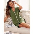 thumbnail image 4 of Ekouaer Womens Nightgown Button Down Sleepshirts Short Sleeve Sleepwear Boyfriend Nightshirts Pajama Dress, 4 of 6