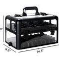 thumbnail image 4 of VER Beauty Hard Makeup Case with 2 Sliding Trays — Lockable Professional Cosmetic Organizer, Portable Nail Tech Travel Case, Aluminum & Acrylic, All Black, 4 of 9