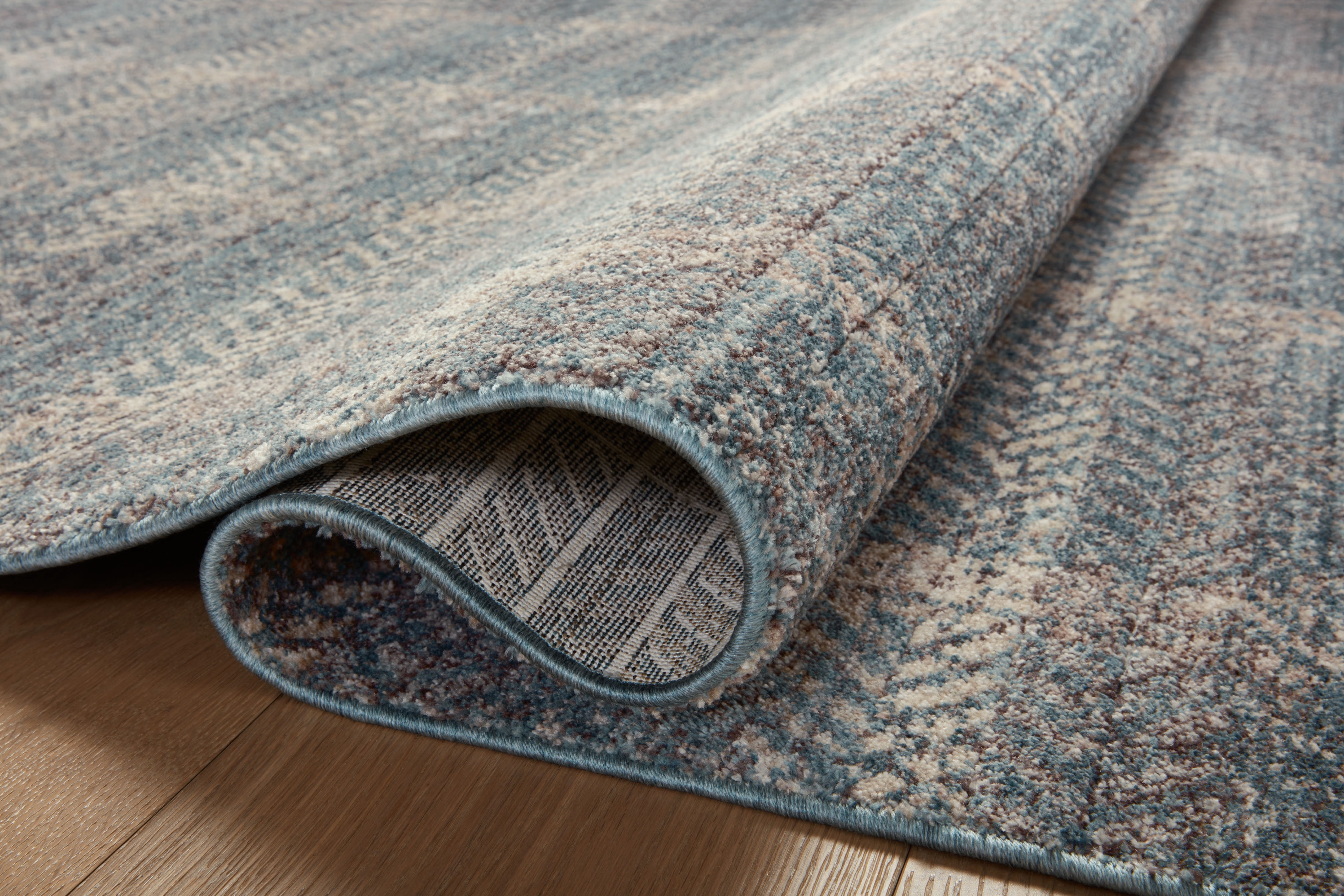 Angela Rose x Loloi Ember Blue / Beige 3'-6" x 5'-6" Accent Rug