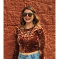thumbnail image 4 of Round Sunglasses - Transparent Brown, 4 of 6