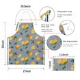thumbnail image 7 of Yellow Lemon Fruit Leaves Apron-Garden Aprons for Women with Pockets-Cotton Linen Waterproof Kitchen Cooking Gardening Aprons Adjustable for Kitchen,Cooking,BBQ and Salon 33x27 Inch, 7 of 7