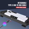 thumbnail image 2 of Teclado HXSJ V200 Mini Teclado para Juegos K68 RGB, 2 of 8
