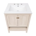 thumbnail image 4 of Château 24" Freestanding Bathroom Vanity in White Oak with 3-Hole Widespread Sink Top, 4 of 5