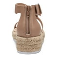 thumbnail image 2 of ALFANI Womens Beige 1 Platform Adjustable Ankle Strap Moira Round Toe Wedge Zip-Up Espadrille Shoes 8.5 M, 2 of 4