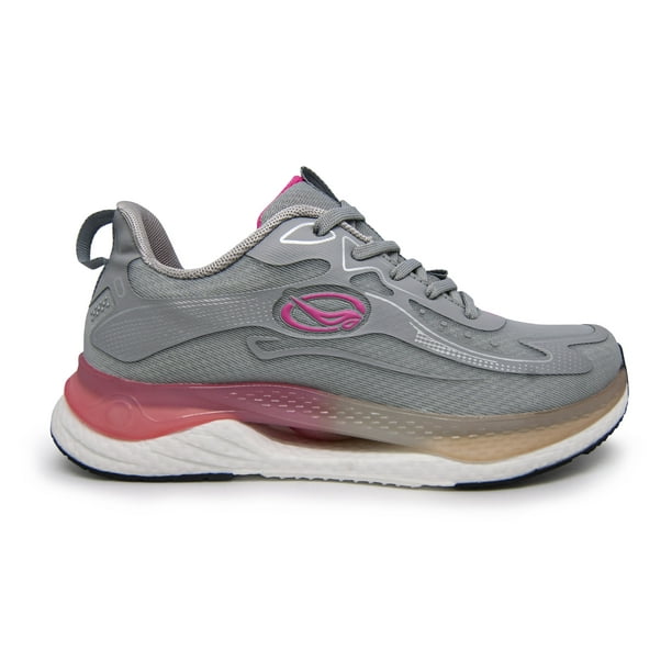 Tenis Deportivos Mujer Galaxy FX Running, Suela Tecnología de Alto Rendimiento, Diseño Innovador para Máximo Confort, Resistencia y Soporte para Correr, Gris-Fucsia