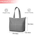 thumbnail image 4 of Black White Diamond Checkered Pattern Travel Tote Bags for Women Carry On,Large Weekender Bags for Women Travel,Multi Functional Duffle Bag for Work,Shopping,Sports, 4 of 5