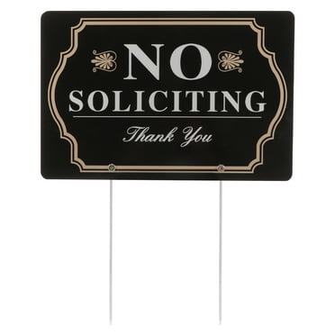 Voiceine No Soliciting Sign Yard Stake House Yard Stake No Solicitors Sign for Front Yard
