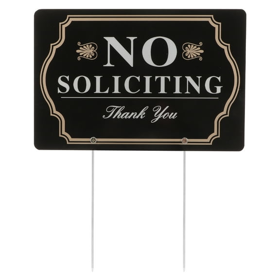 RENACLIPY Custom No Soliciting Sign for Homeowners - Outdoor Door Sign to Prevent Unwanted Visitors