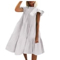 thumbnail image 1 of Fridja Robe d'Été Décontractée pour Femmes Col Rond Manches Courtes Ample et Confortable, 1 of 6