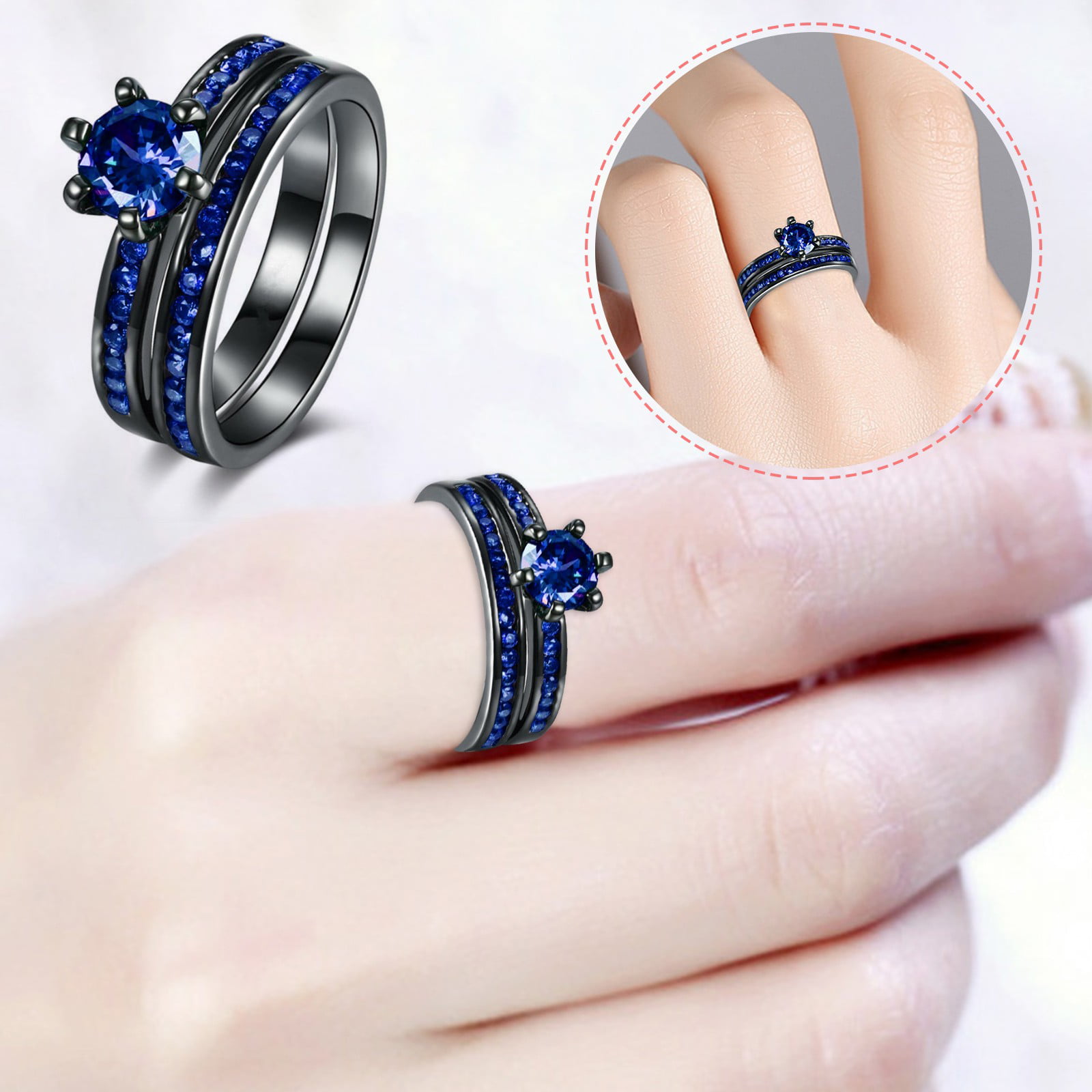 Combo of Charming silver dinosaur Matching Wrap Finger Couple Ring Alloy  silver Plated Ring