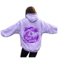 thumbnail image 4 of YDFCWXW Fall Hoodie for Women, Women's Oversized Graphic Pullover, Plus Size Soft Sweatshirt Top Purple, S, 4 of 6