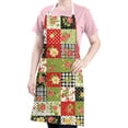 thumbnail image 5 of Pioneer Flower Floral Print Pattern Apron for Women and Men, Cotton Linen Waterproof with Pockets, Adjustable, 33x27 Inch for Kitchen, Gardening, BBQ, Salon, 5 of 6
