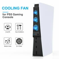 Deyuer Portable 3 Fans Game Console Cooling Fan Playstation Accessories for PS5 DE/UHD Version