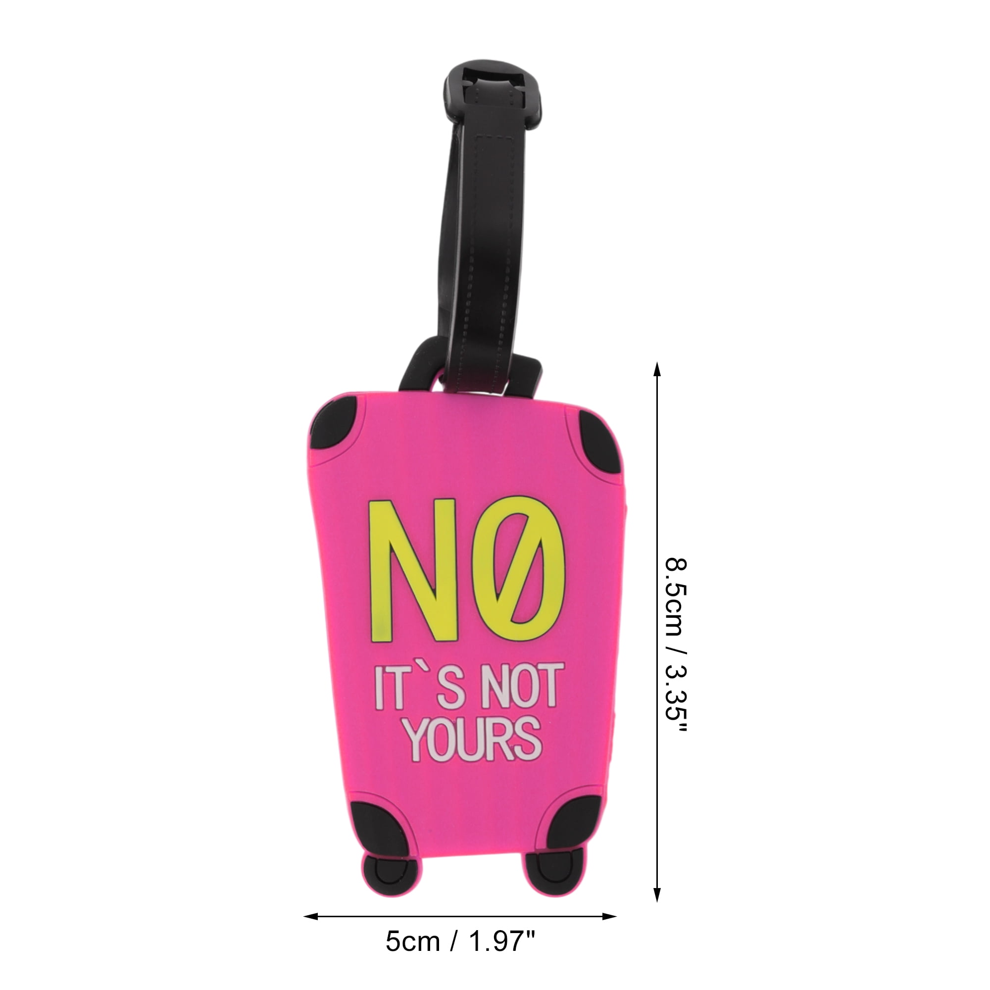 Unique Bargains 1 Pc Simple Durable NO Pattern Luggage Tag for Travelling Deep Pink