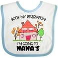 thumbnail image 3 of Inktastic Book My Reservation I'm Going to Nana's- House Boys or Girls Baby Bib, 3 of 4