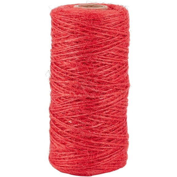 100M Jute Rope Jute Twine for DIY Craft Red 1mm