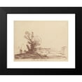 thumbnail image 2 of George Knapton 24x18 Black Modern Framed Museum Art Print Titled - Outside Battlement Walls (1740), 2 of 5