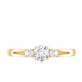 thumbnail image 4 of Rosec Jewels Lab Created Diamond Anniversary Ring - 3 Stone Promise Ring - Ef-Vs Quality - Ready to Gift, 10K Yellow Gold, US 7.50, 4 of 8