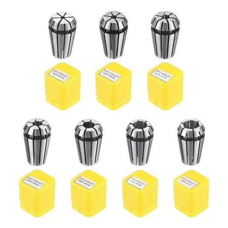 

Uxcell ER11 Spring Collet 1/16 3/32 1/8 5/32 3/16 7/32 1/4 Chuck for CNC Machine Lathe Milling 7 Pack