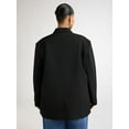 thumbnail image 3 of Scoop Women's and Women's Plus Crepe Slouchy Double Breasted Blazer, Sizes XS-4X, 3 of 5