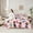 Pink, variant on Manfei Kawaii Pet Dogs 7-Piece Twin Bedding Sets,Color Cartoon Flowers Bedding Comforter Set,Cute Daisy Blossom Sheet Sets For Girls Boys,Microfiber Bedroom Decor Reversible